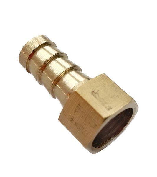 Переходник латунный мама10 мм, резьба 1/4 1550899560 фото
