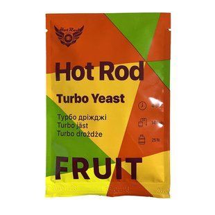 Спиртові турбо дріжджі Hot Rod Fruit на 25 л (60 г) для фруктових браг D0302 фото